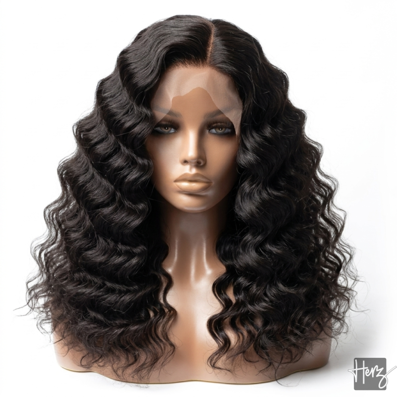 5x5 hd virgin deep wave closure wig